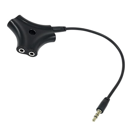 UKCOCO 1Pcs Headset Audio Splitter Black for General Users in Car Travel