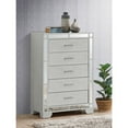 thumbnail image 2 of Passion Furniture Madison Silver Champagne 5-Drawer Chest of Drawers (33 in. L X 17 in. W X 49 in. H), 2 of 8