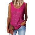 thumbnail image 2 of Tank Tops For Women Summer Fashion Sequin Tops Neck Sequin Sleeveless Tanks Tops Blouses Camisole Tops For Women, 2 of 7