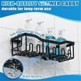 thumbnail image 4 of Shower Caddy Adhesive 2/4 Pack, Shower Shelves For Inside Shower With Hooks, 40lbs Max-Load,No Drilling & Rustproof,  Large Capacity Shower Organizers And Storage, 4 of 6