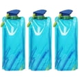 thumbnail image 1 of Paquete de 3 hervidores plegables para deportes al aire libre de 700 ml, sin Bpa, reutilizables, a prueba de fugas, botella de agua potable plegable, portátil para acampar, hacer deportes o, 1 of 5