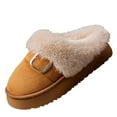 thumbnail image 3 of Women's Slippers Slip on Fuzzy Casual Winter Soft Thick Bottom House Slippers Outdoor Indoor Warm Plush Bedroom Shoes with Fleece Lining, 3 of 6