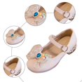 thumbnail image 5 of Mepaouo Girls Dress Shoes Glitter Princess Flower Mary Jane Low Heels Party Footwear for Toddler Kids, 5 of 6