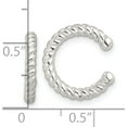 thumbnail image 4 of Sterling Silver E-Coating Polished Twisted Pair Of 2 Cuff Earrings (Width 13.55) (Length 14.1) - Jbsp, 4 of 5