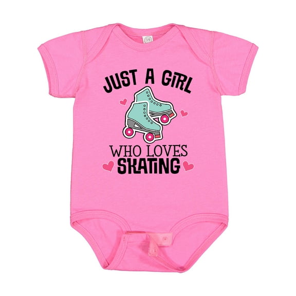 Inktastic Just a Girl Who Loves Skating Girls Baby Bodysuit