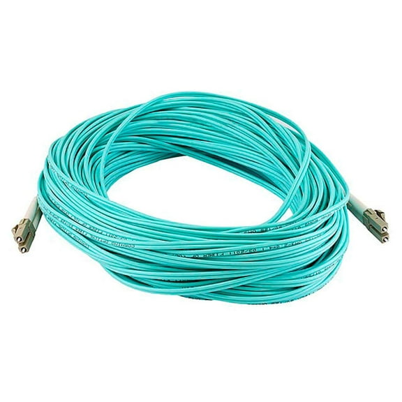 Monoprice 10Gb Fiber Optic Cable, LC/LC, Multi Mode, Duplex - 30 Meter (50/125 Type) - Aqua CA1