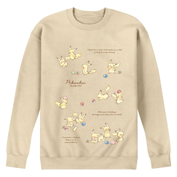 Pokémon - Pikachu Cutesy Watercolor Men's Graphic Fleece Sweatshirt