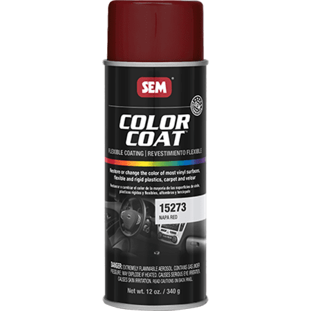 Color Coat SEM Products 62213 Ez Coat- Black Aerosol Red Coat