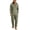 Army Green, variant on Delconic Mens Linen Blend Two Piece Set Hooded Half Placket Long Sleeve Shirt and Straight Leg Pants Casual Vacation Outfit Army Green L
