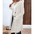 thumbnail image 4 of Women Fall Long Cardigan Sweater Trendy Knit Jacket Coat Dressy Blazer Coatigan White M, 4 of 7