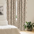 thumbnail image 3 of Ambesonne Abstract Window Curtains, Square Spiral Modern, Each 28" W x 84" L, Redwood Tan Red, 3 of 5