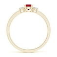 thumbnail image 2 of Angara Natural 0.34 Ct. Ruby with Diamond Classic Ring in 14K Yellow Gold for Women (Ring Size: 12), 2 of 11