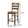 thumbnail image 5 of Lasie 5 Piece Dining Table Set- 4 Chairs- Slatted Backs- Brown Solid Wood, 5 of 6