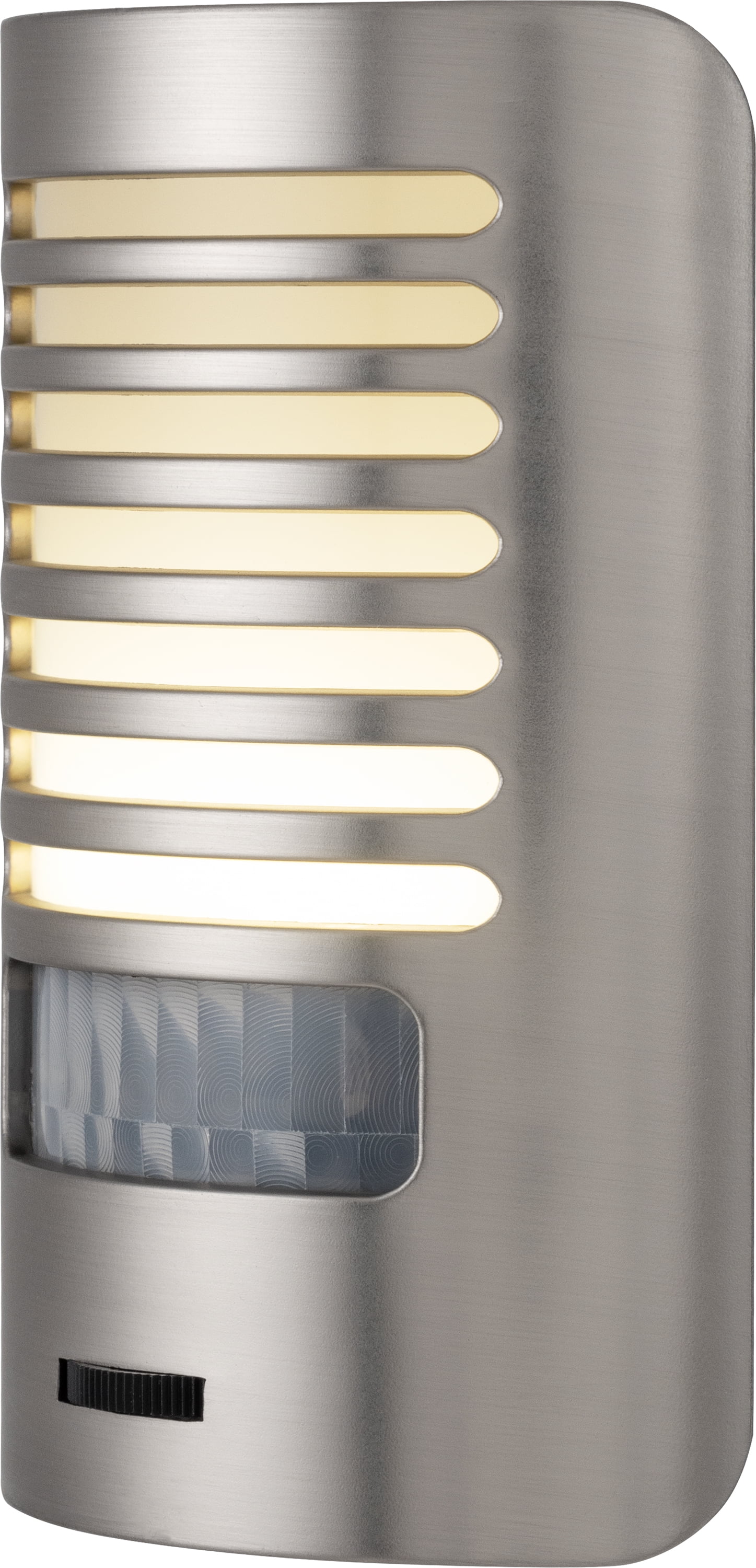 (2 pack) Better Homes & Gardens LED Night Light, Louver Design, Motion-Sensing, Satin Nickel, 4 in, 1 in