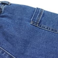 thumbnail image 5 of KIDSCOOL SPACE Baby Girls Wide-leg Cargo Jeans,Toddler Boy Elastic Waist with D-ring Loops Stretch Denim Pants,Mid Blue,18-24 Months, 5 of 6