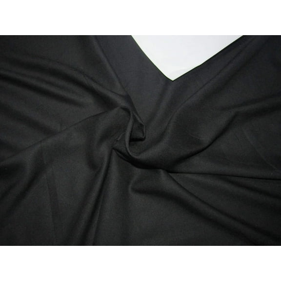 Tencel Plain Jet Black color Fabric ~ 44quot; wide [10504]