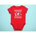 thumbnail image 5 of Old Glory Sasquatch Ugly Christmas Sweater Soft Short Sleeve Baby One Piece, 5 of 6