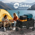 thumbnail image 3 of Collapsible Wagon Cart with Big All-Terrain Beach Wheels, Foldable Heavy Duty Wagons with Cup Holders, Utility Carts for Camping, Garden, Outdoor, Grocery, Sports. Black, 3 of 7