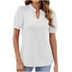 thumbnail image 1 of Blusas para las Mujeres Casual Manga Corta V-Cuello Suéter Color Sólido, Moda Poliéster/Spandex para el Hogar Y Diario, 1 of 8