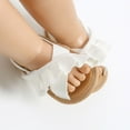thumbnail image 2 of LIIPEE Girls Boys Sandals Summer Comfortable Solid Color Ruffled Open Toe Non- Soft Sole Shoes Girl Comfort Daily Wear Sandal,White,0-6 Months, 2 of 9