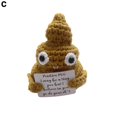 thumbnail image 2 of Hand Holding Letter Board Crochet Doll Handmade Positive Poop Crochet Doll Keyring Pendant Cute Cartoon-inspired Knitting Toy, 2 of 5