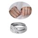 thumbnail image 2 of Fashion Simple Couple Rings Silver Plated Cute Kitten Adjustable Open Rings Banmo, 2 of 5