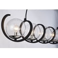 thumbnail image 2 of Maxim 35105CDBKPN Curlicue 5-Light Pendant Ceiling Light, Black & Polished Nickel, 2 of 6