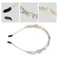 thumbnail image 3 of 1 pieza de diademas anudadas para mujer, diademas de metal con diamantes de imitación finos vintage de moda, accesorios para el cabello, blanco, 3 of 7