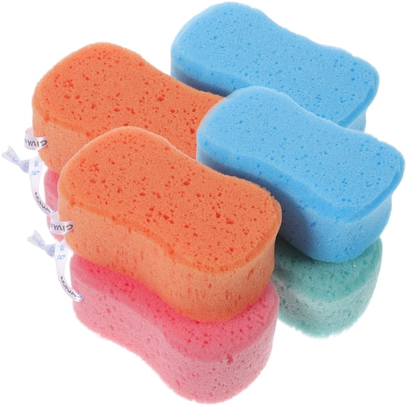 8 esponjas de baño de forma sencilla, accesorios de baño para niños y adultos, colores surtidos.