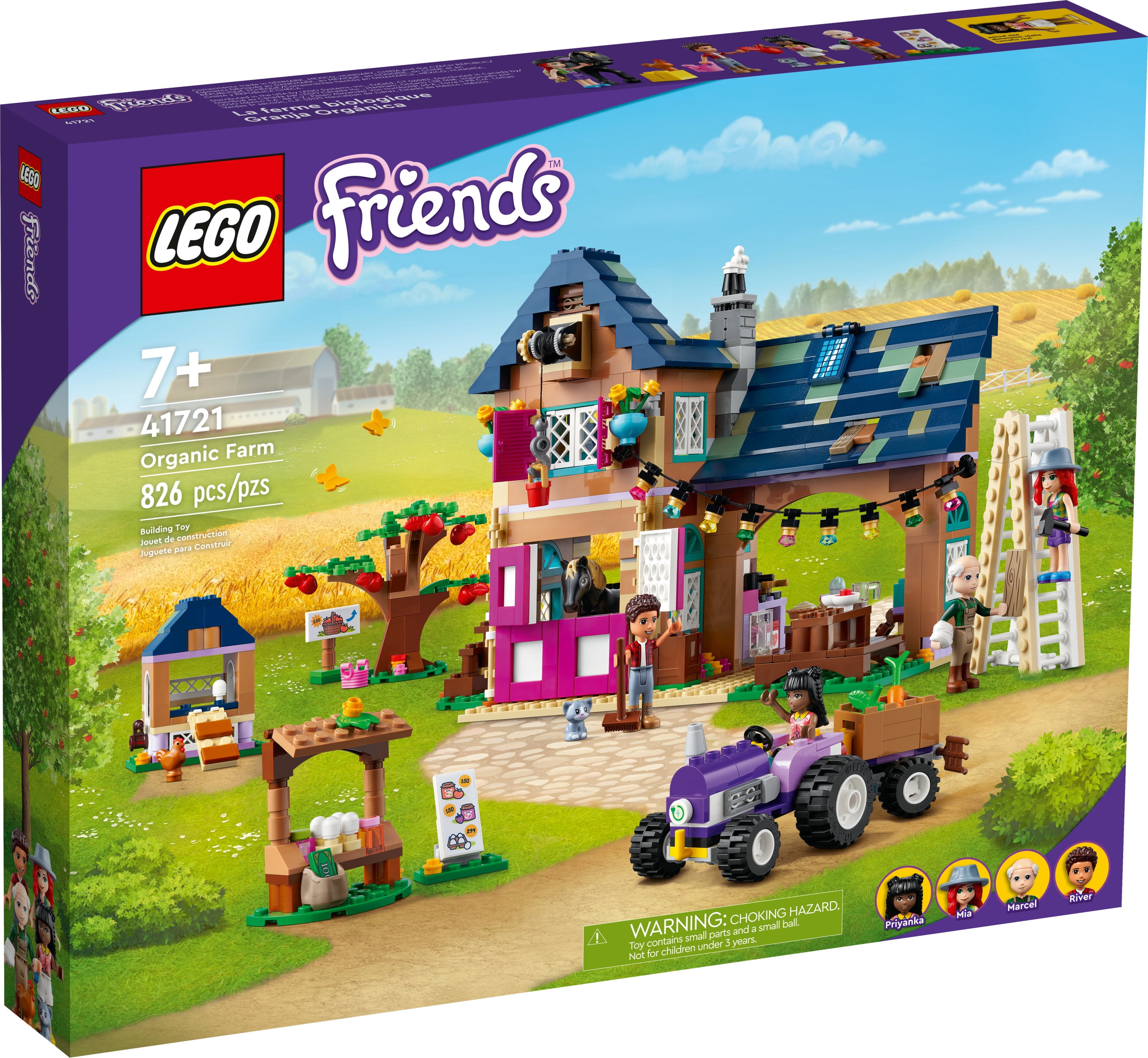 LEGO Friends Organic House Set 41721 with Toy Horse, Stable, Tractor and Trailer Animal Figures, for Kids, Girls and Boys Aged 7+ - Walmart.com