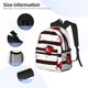 thumbnail image 3 of Easygdp Ladybugs on Black and White Striped1 Mochila Casual para Portátil, Mochila para Escuela, Viajes, Negocios, 3 of 6