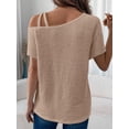 thumbnail image 3 of Asymmetrical Neck Short Sleeve T-Shirt, 3 of 19
