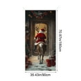 thumbnail image 3 of Christmas Holiday Door Decor with Santa Motif, 35x71 Inch Door Cover Banner for Spreading Festive Cheer, 3 of 6