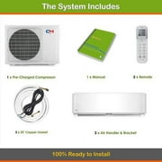 2 Zone Mini Split 9000 12000 Ductless Air Conditioner Pre-Charged Dual Zone Mini Split 22.5 Seer