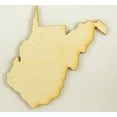 thumbnail image 2 of 1 Pc, Medium 12" X 11.75" X 1/4" Thick West Virginia State Cutout, 2 of 2