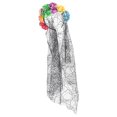 thumbnail image 2 of Diadema de velo de Halloween, diadema decorativa con flores y calaveras, diadema de velo para fiesta de Halloween, decoración, 2 of 2