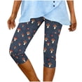 thumbnail image 6 of Tnhcen Women's High Waisted Denim Print Yoga Pants 7/8 Length Jeggings with Tummy Control, Booty Lifting & Star Pattern, Soft Stretchy Casual Athletic Leggings for Women S-3XL, 6 of 7