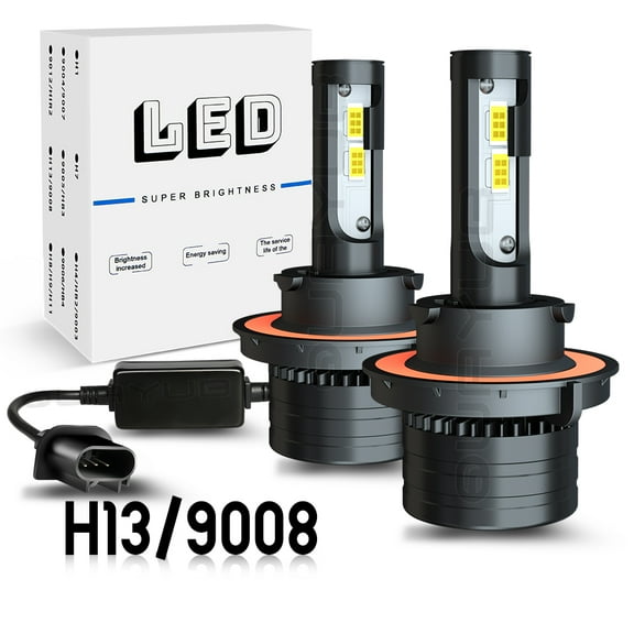 Quayub H13 9008 20000LM LED Headlight Bulbs High-Low Beam Bulbs 6000K White Super Bright Pack of 2
