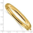 thumbnail image 5 of 14K Yellow Gold 7.7mm Polished Solid Hinged Bangle Bracelet, 5 of 5