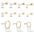 thumbnail image 3 of 11pairs Surgical Steel Earrings for Sensitive Ears Hypoallergenic 20G Flatback Heart Star Square Ball CZ Stud Earrings Small Cartilage Huggie Hoop Earrings 8/10/12MM for Women Men, 3 of 7