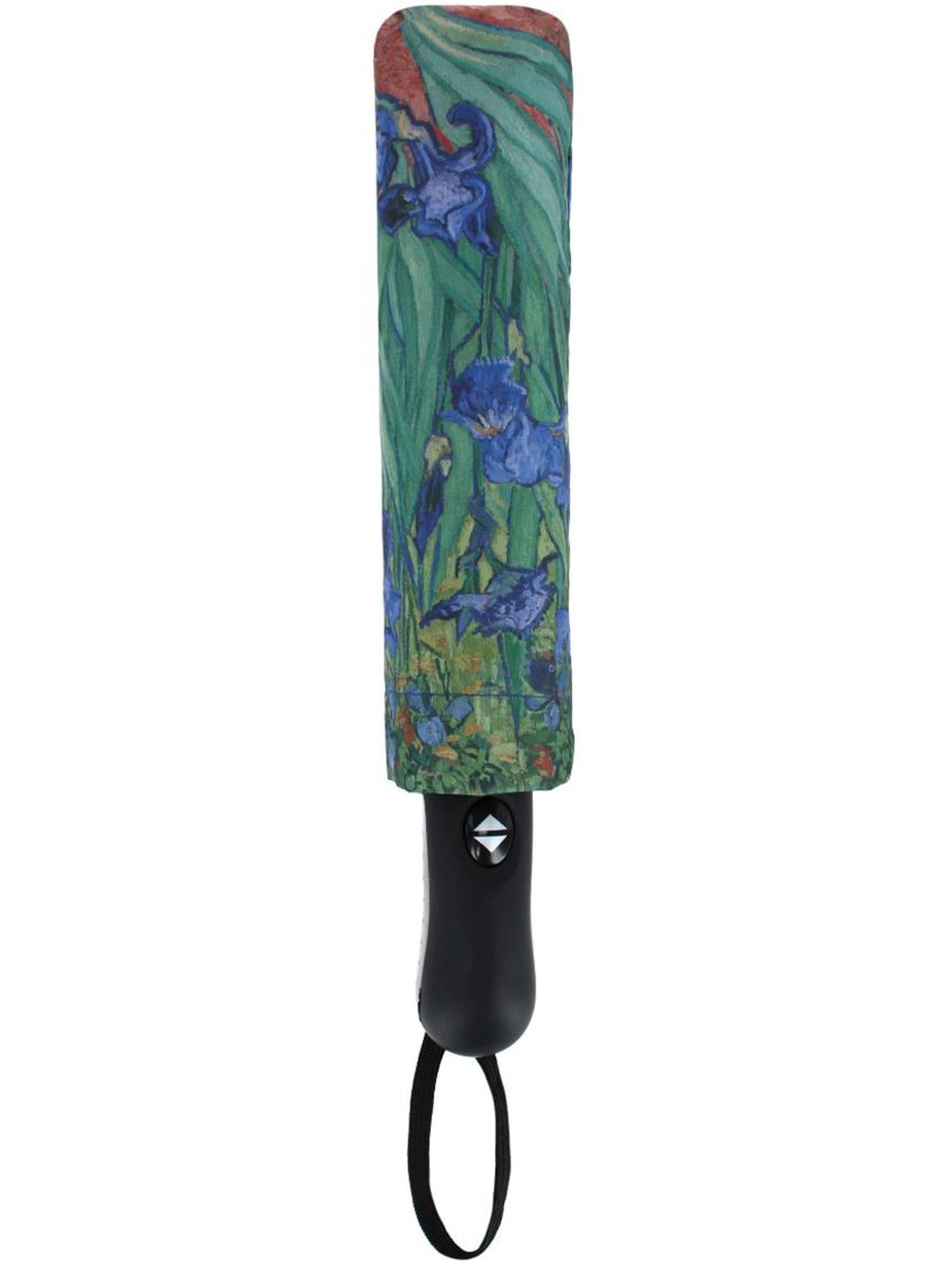 CTM  Van Gogh Irises Auto Open Compact Umbrella (Women)