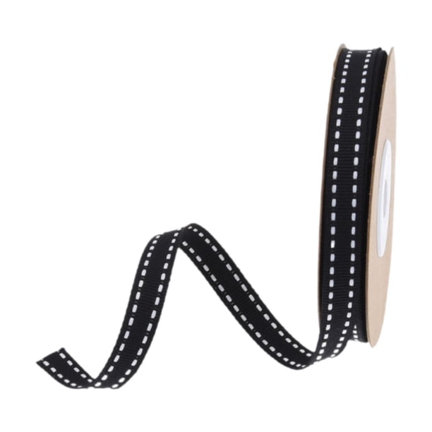 Cinta de grosgrain para envolver regalos de festivales Perfecl Cinta decorativa 10 mm Negro
