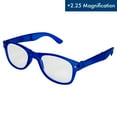 thumbnail image 4 of Global Vision Foldaway Reading Glasses for Men or Women +2.25 Magnification Foldable Blue Frame w/Clear Lens & Color-Matching Pouch, 4 of 7