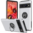 thumbnail image 1 of KOMI for Google Pixel 7 Pro Case with 360 Degrees Metal Ring Hard PC Silicone Shockproof Hard PC Case for Google Pixel 7 Pro Silver, 1 of 5