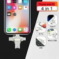 thumbnail image 3 of [PST] 4 in 1 Multi function Micro SD TF Card Reader with USB C Lightning Micro USB OTG HUB Adapter, 3 of 5