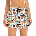 thumbnail image 4 of Lsque Industrial Transportations Printed Women's Running Shorts with Liner Pockets,Elastic Quick Dry Workout Athletic Gym Yoga Shorts,Womens High Waist Shorts-, 4 of 9
