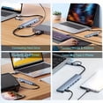 thumbnail image 4 of USB C Docking Station, 9-in-1 Hub with 4K HDMI, 100W PD Charging, Gigabit Ethernet, USB 3.0, SD/TF Card Reader for Dell HP Lenovo MacBook Laptops, 4 of 7