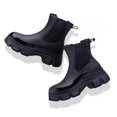 thumbnail image 6 of Mepaouo Women's Platform Ankle Rain Boots Waterproof Chelsea Garden Shoes Anti Slip Rainboots(Black,7), 6 of 8