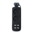thumbnail image 1 of Power Strip 1200W Extensión eléctrica Socket Office Hotel 4 puertos Teléfono móvil USB Cargador de viaje Adaptador de carga de viajes Suministros de casa 2 Socket, Negro sidaley HA010016-04B, 1 of 6