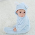 thumbnail image 6 of SYNPOS 0-12M Newborn Baby Infant Boy Girl Fleece Romper Hooded Jumpsuit Bodysuit Outfits Clothes, 6 of 17